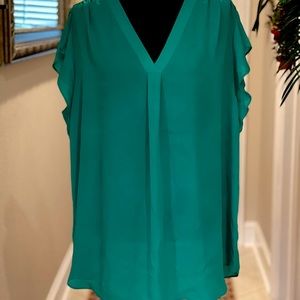 Chaus New York Green Blouse